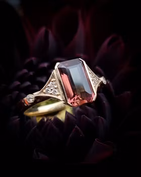 Rusty Rose - Safirring i 18K guld