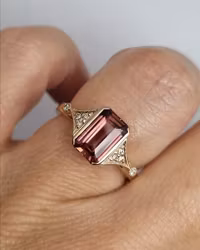 Rusty Rose - Safirring i 18K guld