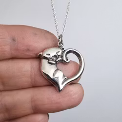 Lovecat - hängsmycke i silver
