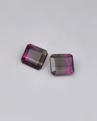 Turmalin (par) 6,25 ct bicolour varmgrå & rosa - 'made by order'