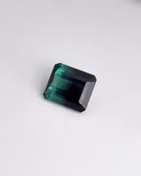 Turmalin 3,98 ct bicolour teal & svart - 'made by order'
