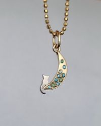 Cat(ch) the moon - diamanthänge i 18K guld