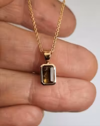 Bicolour Safir 1,42 ct - hänge i 18K guld