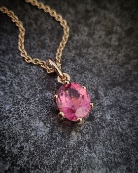 Rosa Turmalin oval 3,15 ct - Hänge Precious six