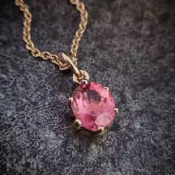 Rosa Turmalin oval 3,15 ct - Hänge Precious six