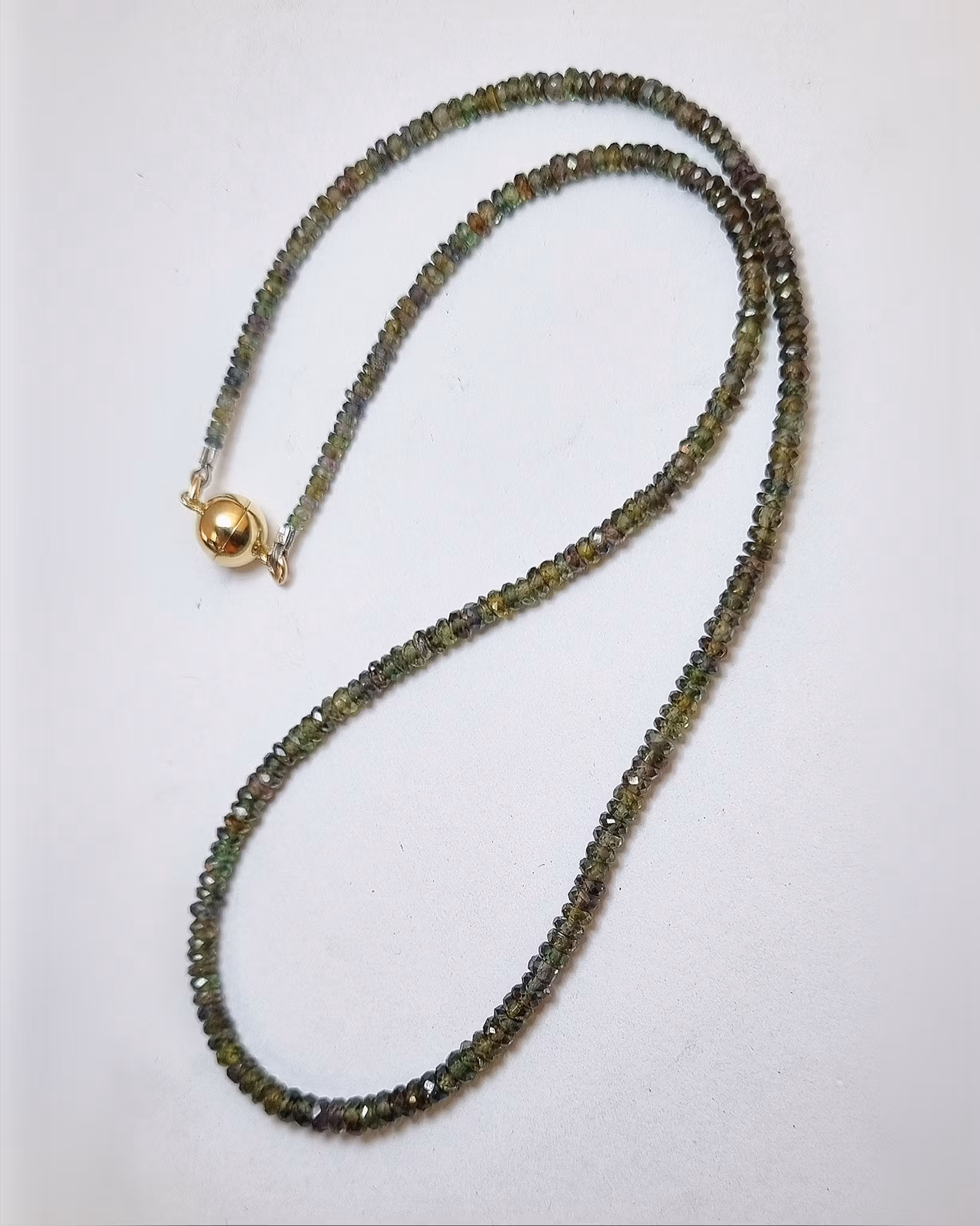 Skogsgrönt Safircollier - 43 cm
