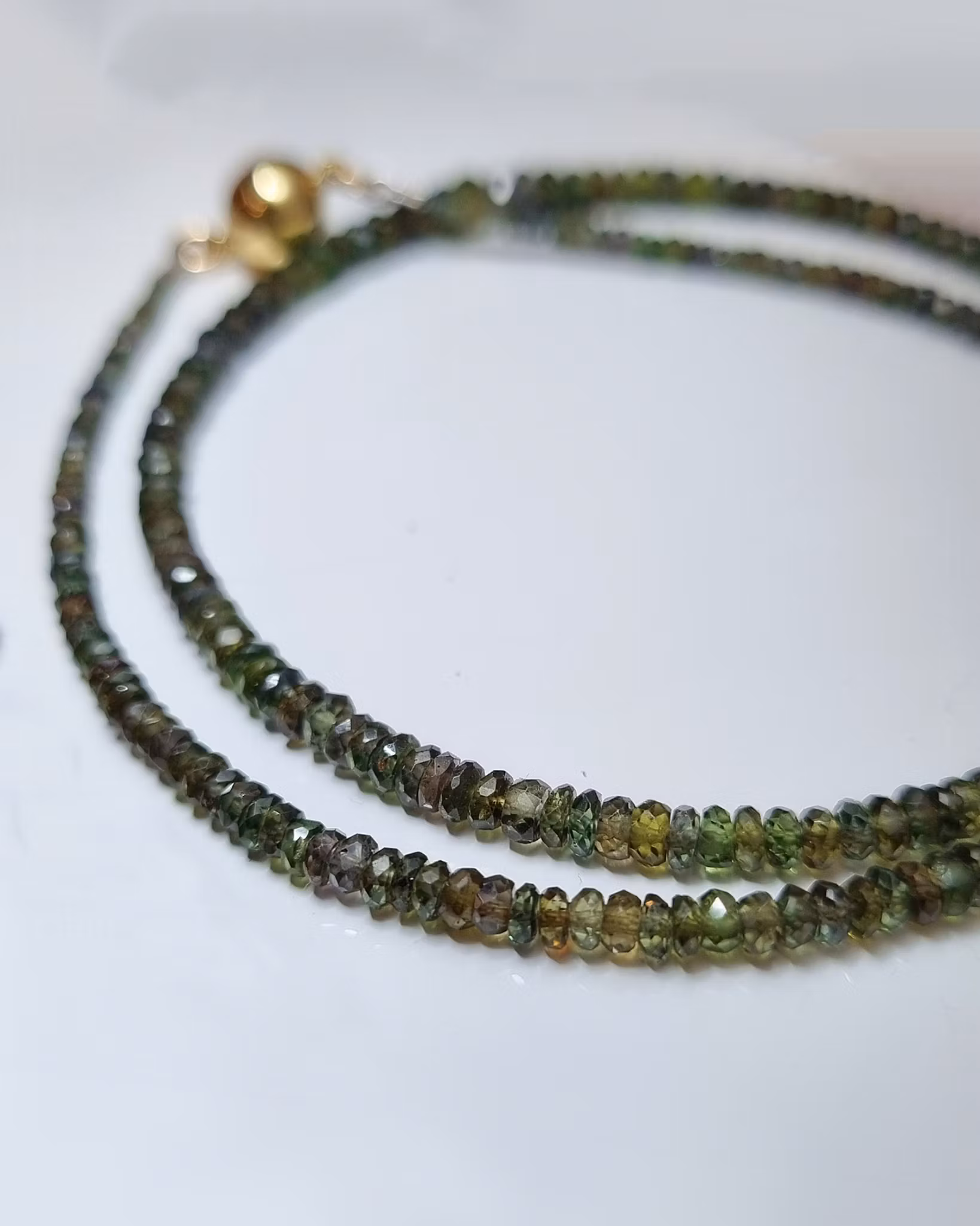 Skogsgrönt Safircollier - 43 cm