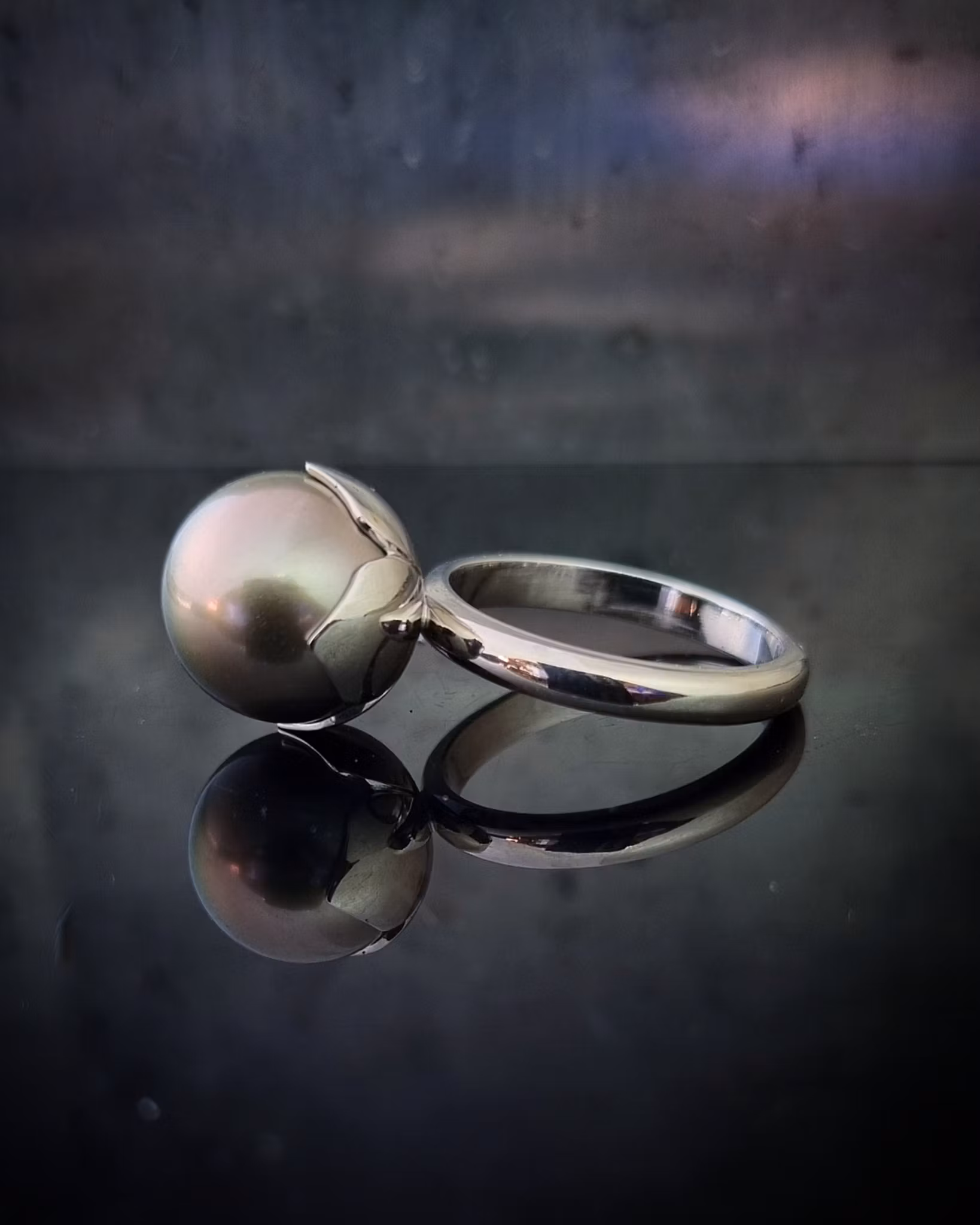Miss BonBon - Exklusiv Tahitipärlring i 18K vitguld