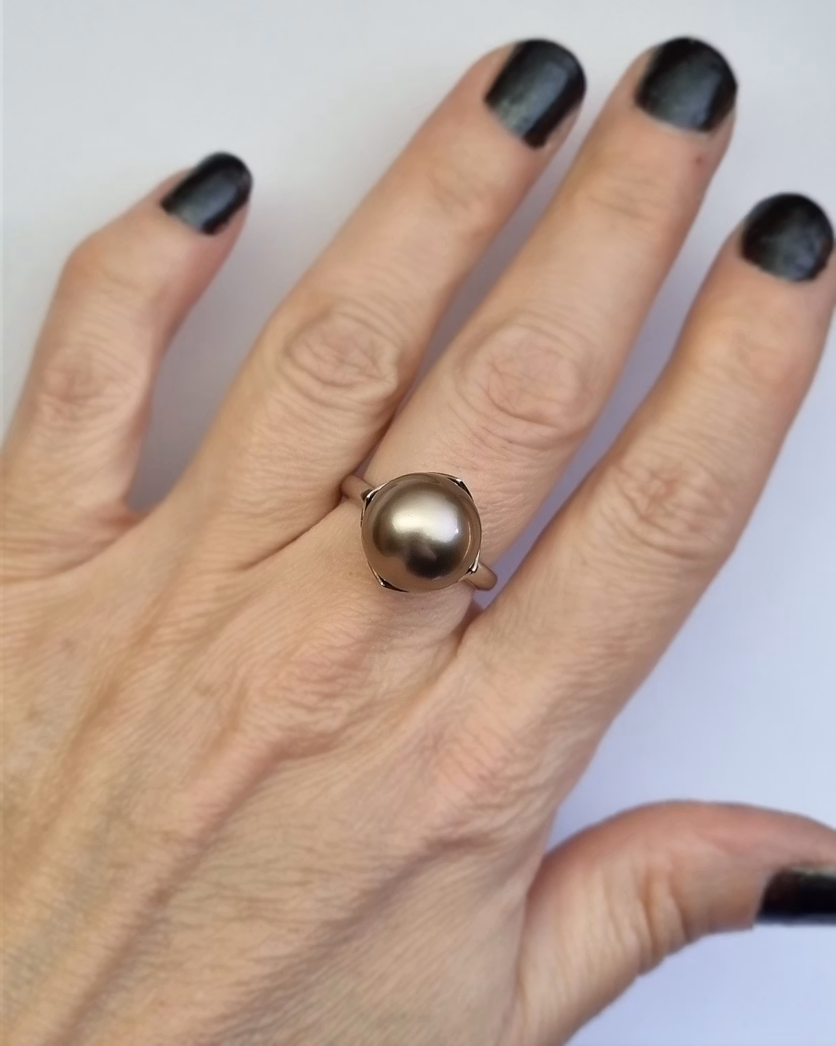 Miss BonBon - Exklusiv Tahitipärlring i 18K vitguld