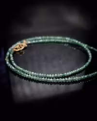 Ljusgrönblått gnistrigt Diamantcollier - 16 ct