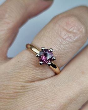 Precious Six med Safir - tvåfärgad ring i 18K guld