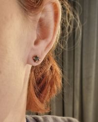 Charcoal - 2,63 ct Rådiamanter örhängen i 18K guld