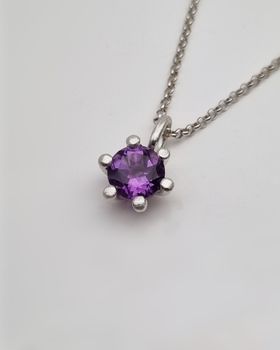 Precios Six - Ametisthänge i silver