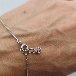 Vitguldsarmband med Turmalin - 18 cm