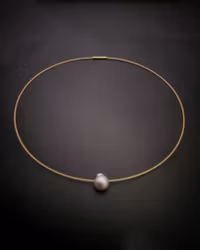 Svävande Akoyapärla - halsband i 18 K guld