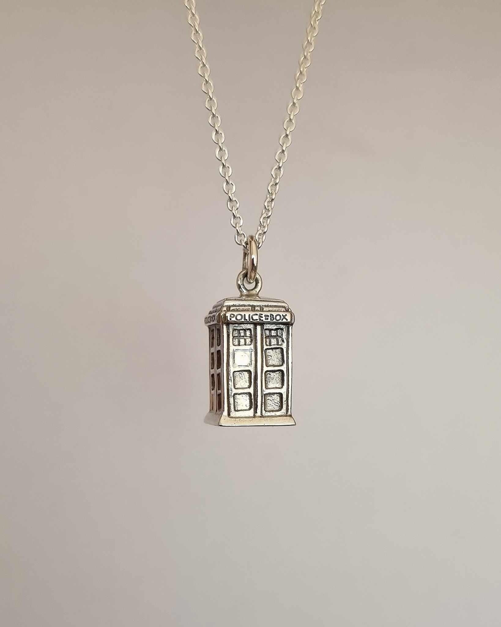T.A.R.D.I.S. silver necklace