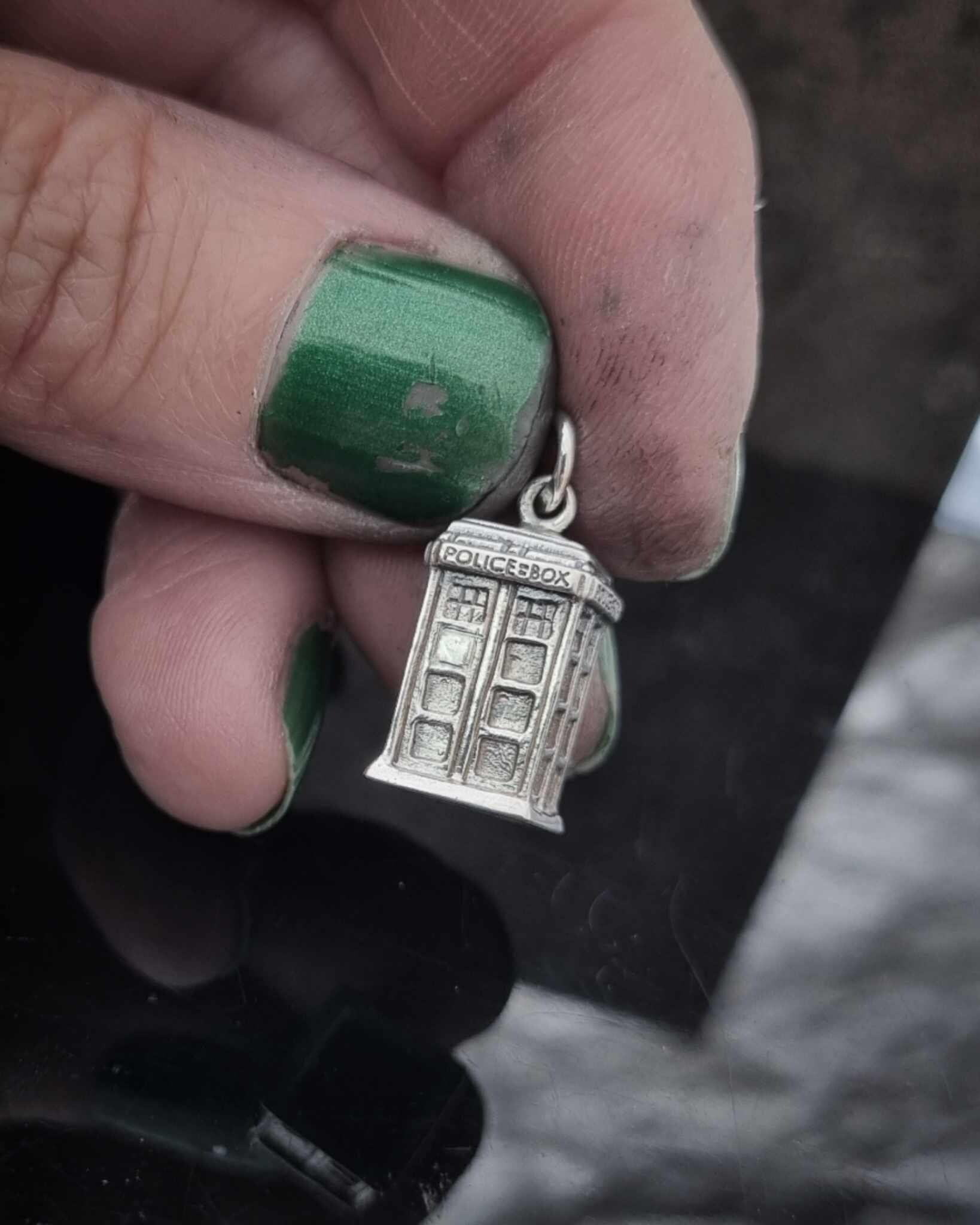 T.A.R.D.I.S. silver necklace