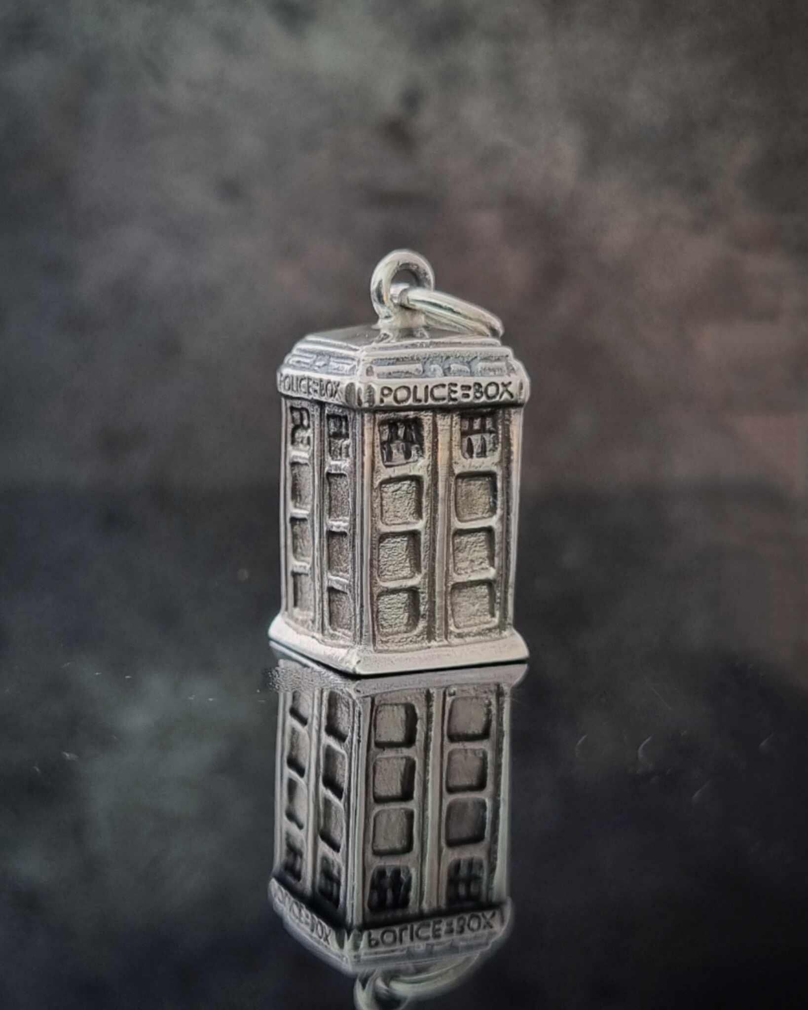 T.A.R.D.I.S. silver necklace