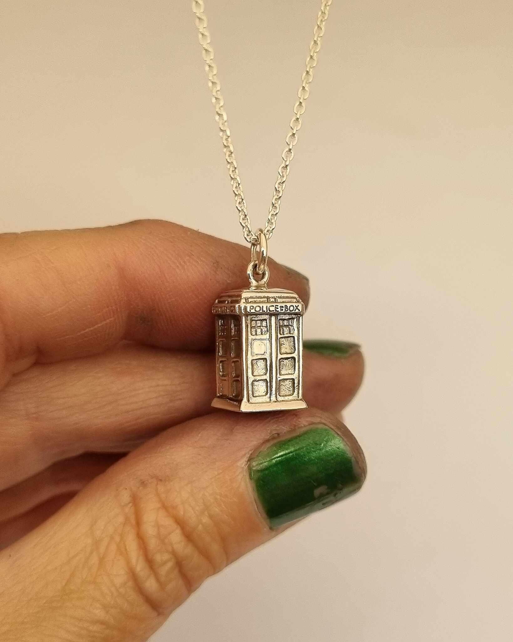 T.A.R.D.I.S. silver necklace