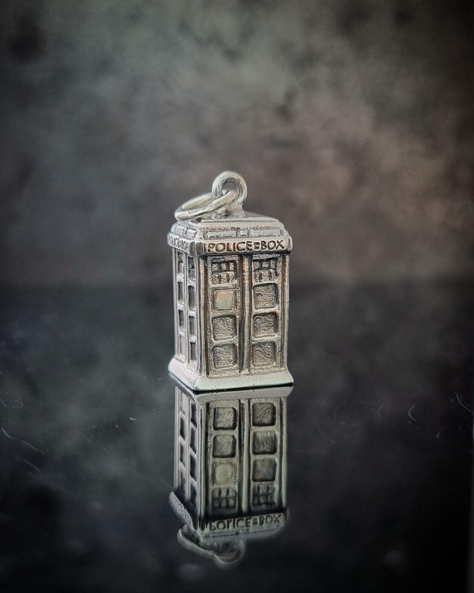 T.A.R.D.I.S. silver necklace