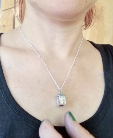 T.A.R.D.I.S. silver necklace