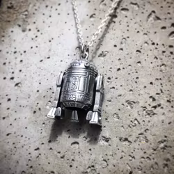 Fan Art R2D2 - hängsmycke i silver