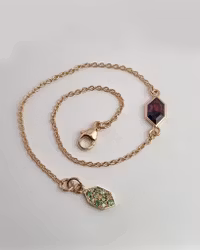 Armband med Safir från Winza & gröna briljanter