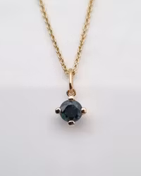 Precious four med Tealsafir - hänge i 18K guld