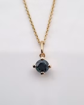 Precious four med Tealsafir - hänge i 18K guld