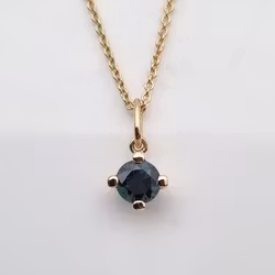 Precious four med Tealsafir - hänge i 18K guld