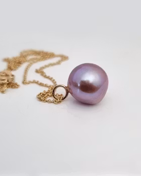 Askrosa semibarock Sötvattenspärla