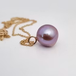 Askrosa semibarock Sötvattenspärla