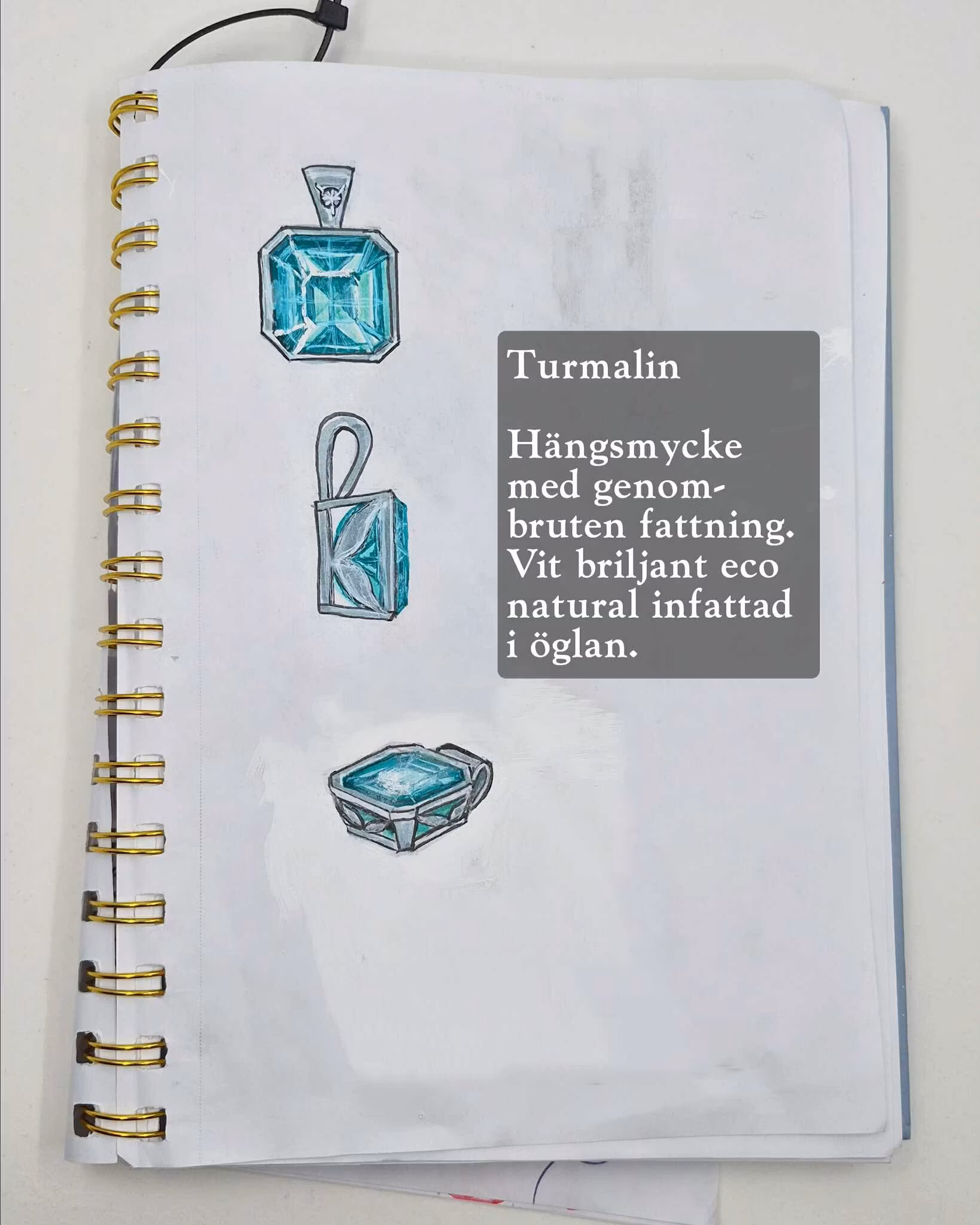 Turmalin - hänge "made by order"