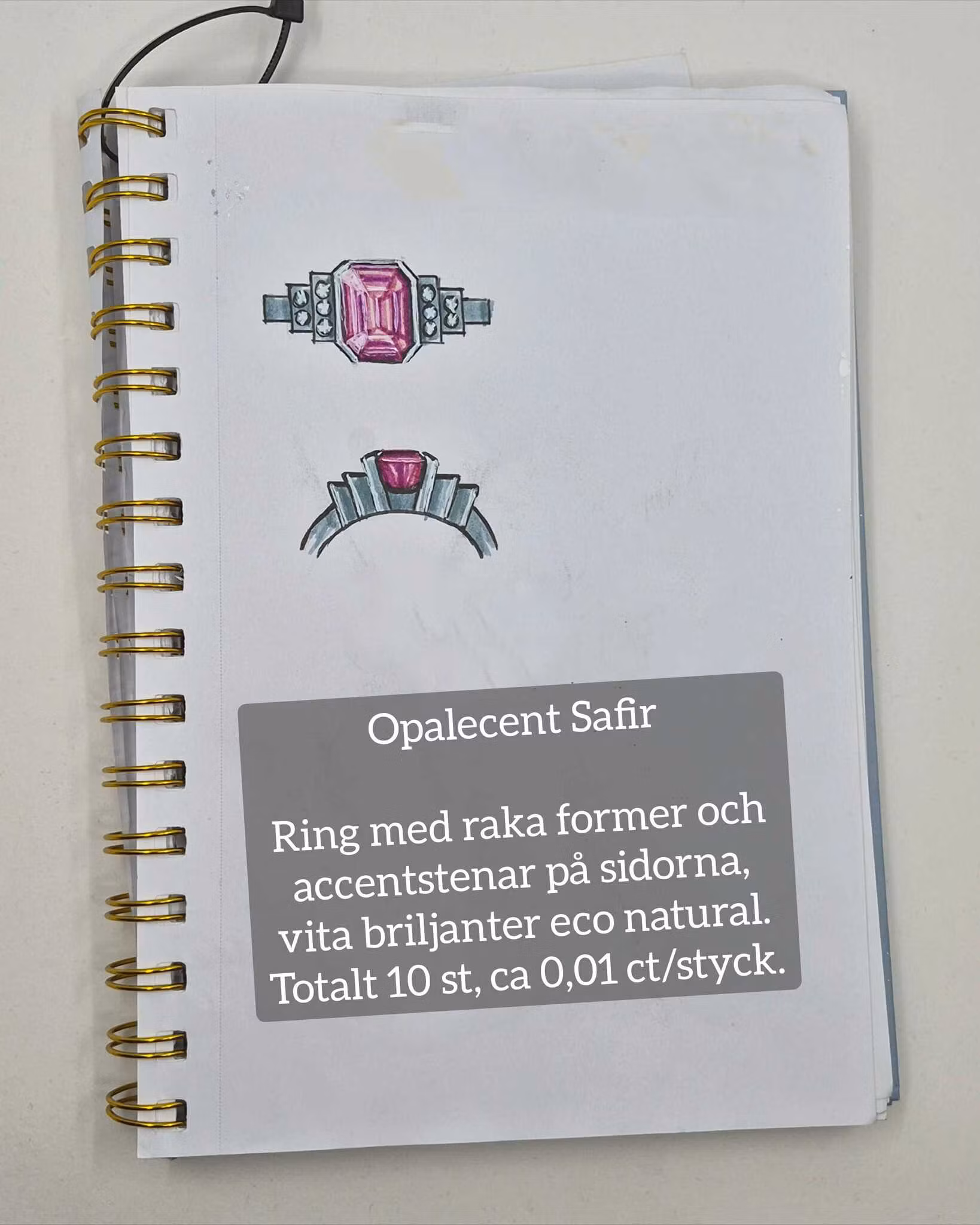 Opalecent Safir 1,88 ct - ring "made by order"