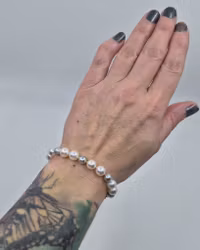 Akoyapärlor - armband 18 cm