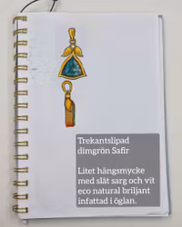 Dimgrön Safir 0,46 ct - minihänge "made by order"