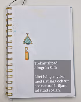 Dimgrön Safir 0,46 ct - minihänge "made by order"