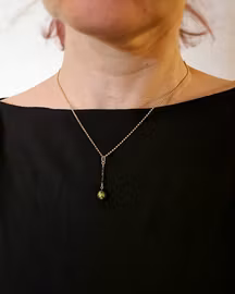 Svarta Diamanter med Tahitipärla - petit hängsmycke i 18K