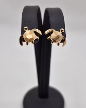 Sköldpadda studs - örhängen i 18K guld