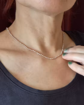 Rosa små Sötvattenspärlor - pärlcollier