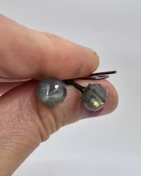 Änglatrumpet med Labradorit - örhängen i silver