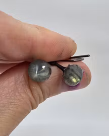 Änglatrumpet med Labradorit - örhängen i silver