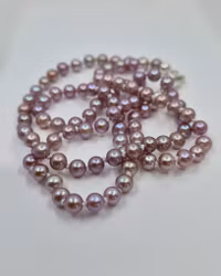 Askrosa Sötvattenspärlor 4 mm - pärlcollier upp till 48 cm