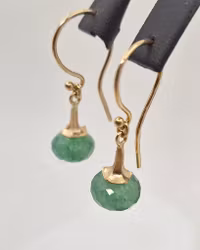 Änglatrumpet med Aventurin - örhängen i guld