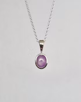 Stjärnsafir - hängsmycke i 18K vitguld