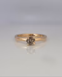 Precious Raw - rådiamantring i 18K guld