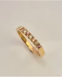 Peach & Champagne - Alliansring i 18K guld