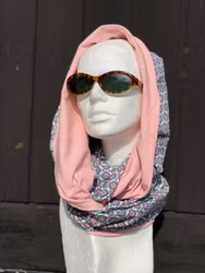 Dubbelsydd tubsjal Rosa/Turkos