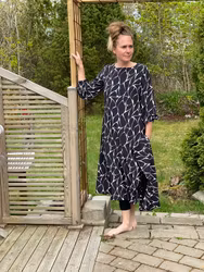 Tunnare klänning och sjal