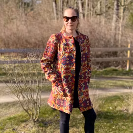 Kort Kappa/Jacka av 50-tals draperi